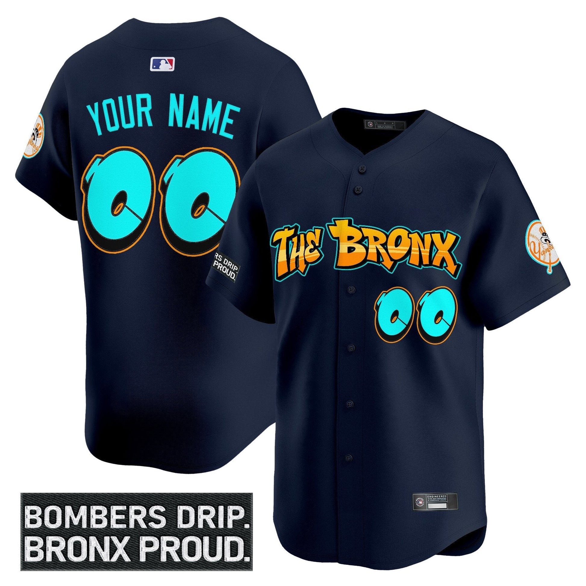 Yankees 'Graffiti Bronx Bombers Edition' Vapor Premier Limited Custom Jersey - All Stitched