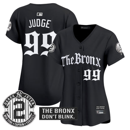 Women's Yankees 'The Bronx - Gothic Ink Drop Edition' Vapor Premier Limited Jersey - All Stitched