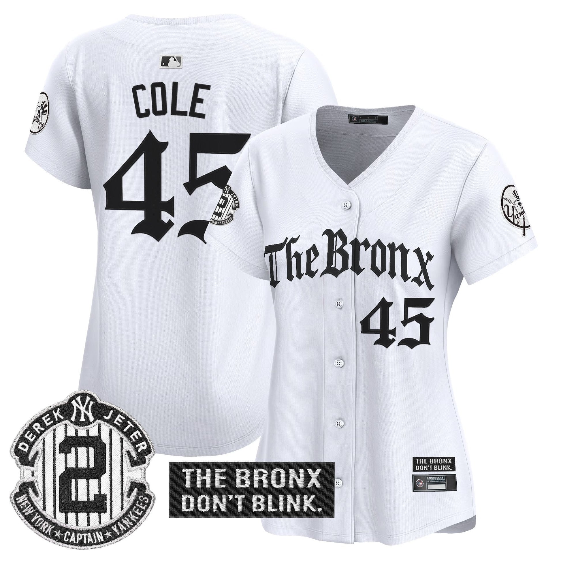 Women's Yankees 'The Bronx - Gothic Ink Drop Edition' Vapor Premier Limited Jersey - All Stitched