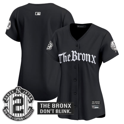 Women's Yankees 'The Bronx - Gothic Ink Drop Edition' Vapor Premier Limited Jersey - All Stitched