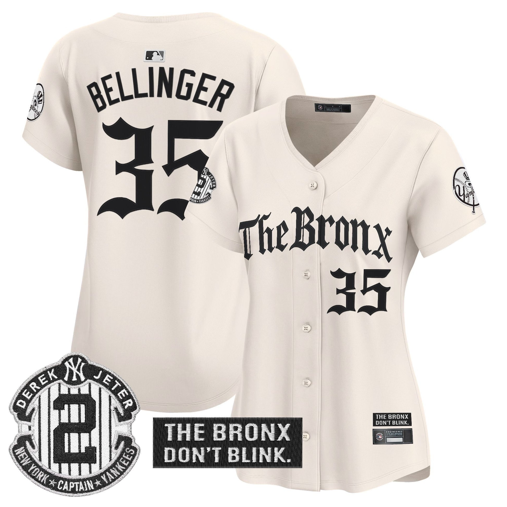 Women's Yankees 'The Bronx - Gothic Ink Drop Edition' Vapor Premier Limited Jersey - All Stitched