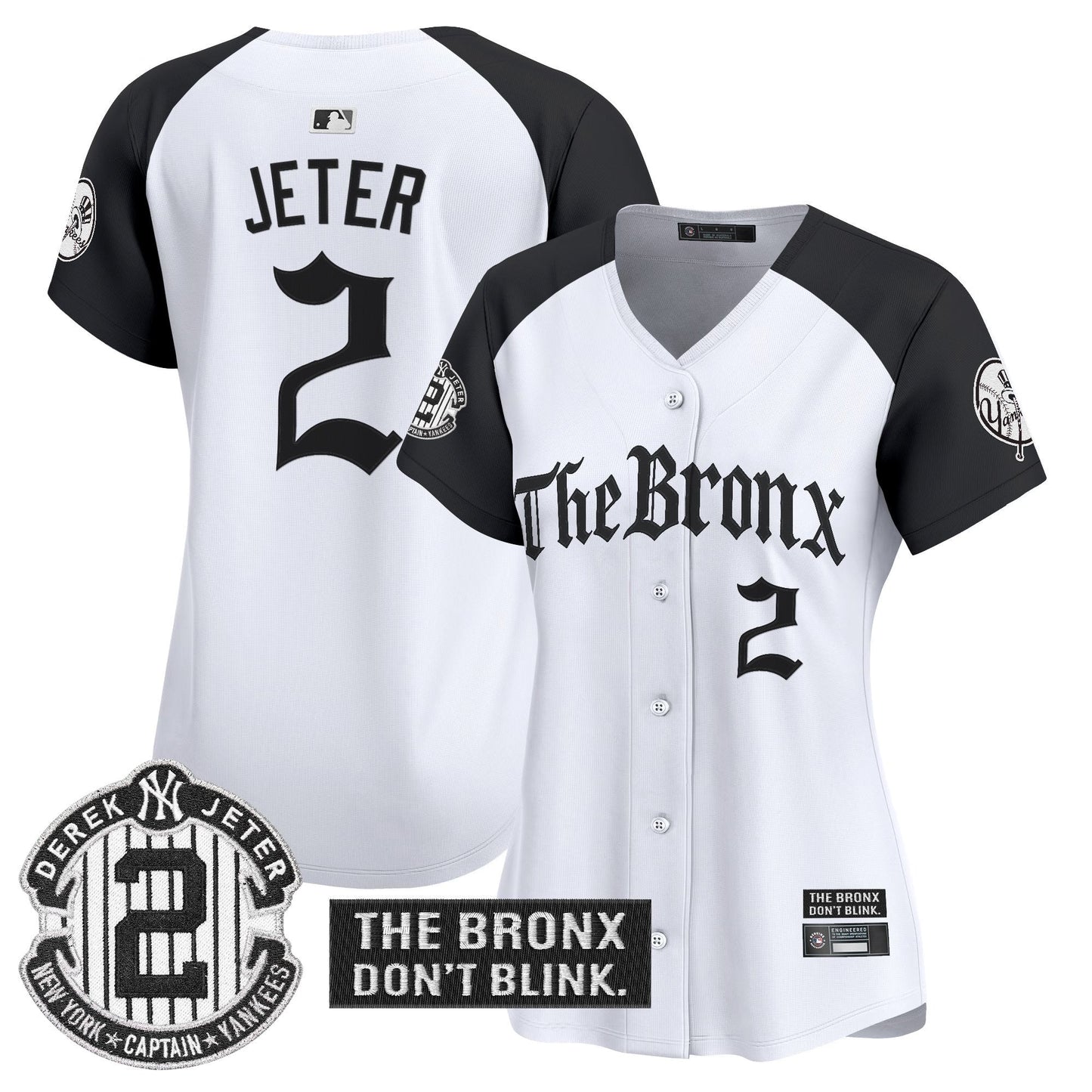 Women's Yankees 'The Bronx - Gothic Ink Drop Edition' Vapor Premier Limited Jersey - All Stitched
