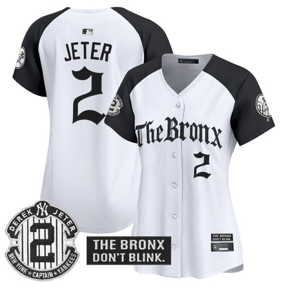 Women's Yankees 'The Bronx - Gothic Ink Drop Edition' Vapor Premier Limited Jersey - All Stitched