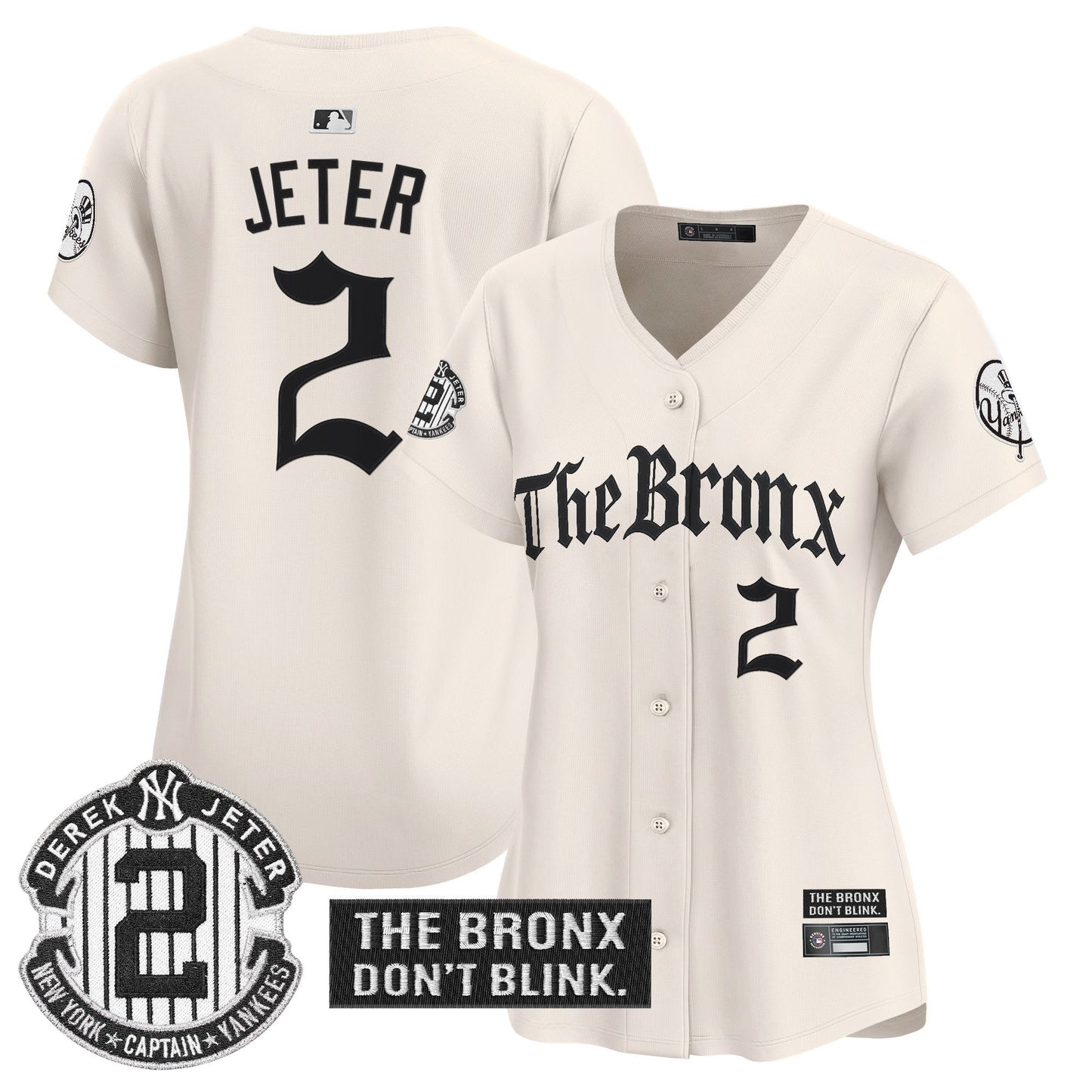 Women's Yankees 'The Bronx - Gothic Ink Drop Edition' Vapor Premier Limited Jersey - All Stitched