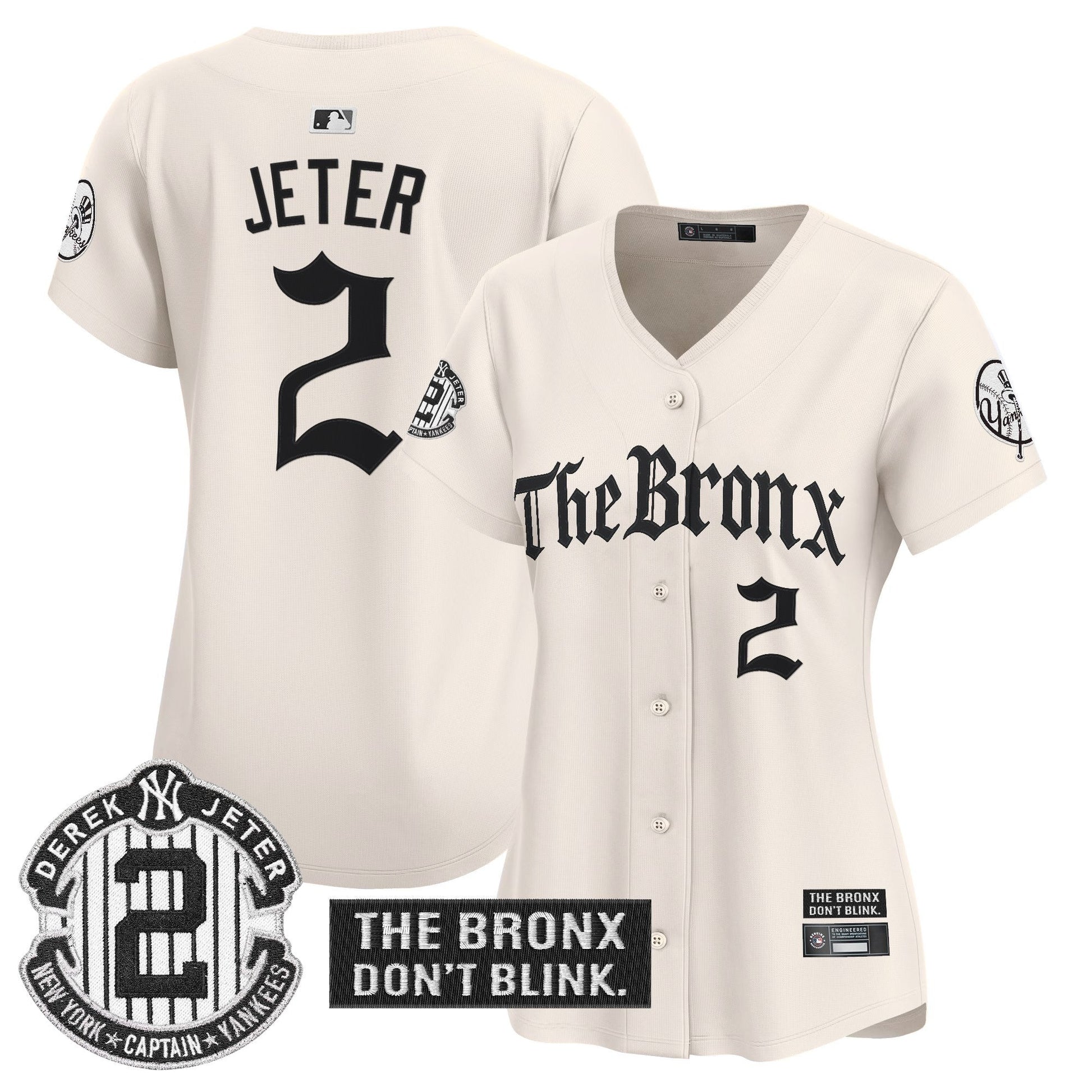 Women's Yankees 'The Bronx - Gothic Ink Drop Edition' Vapor Premier Limited Jersey - All Stitched