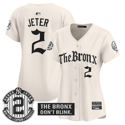 Women's Yankees 'The Bronx - Gothic Ink Drop Edition' Vapor Premier Limited Jersey - All Stitched