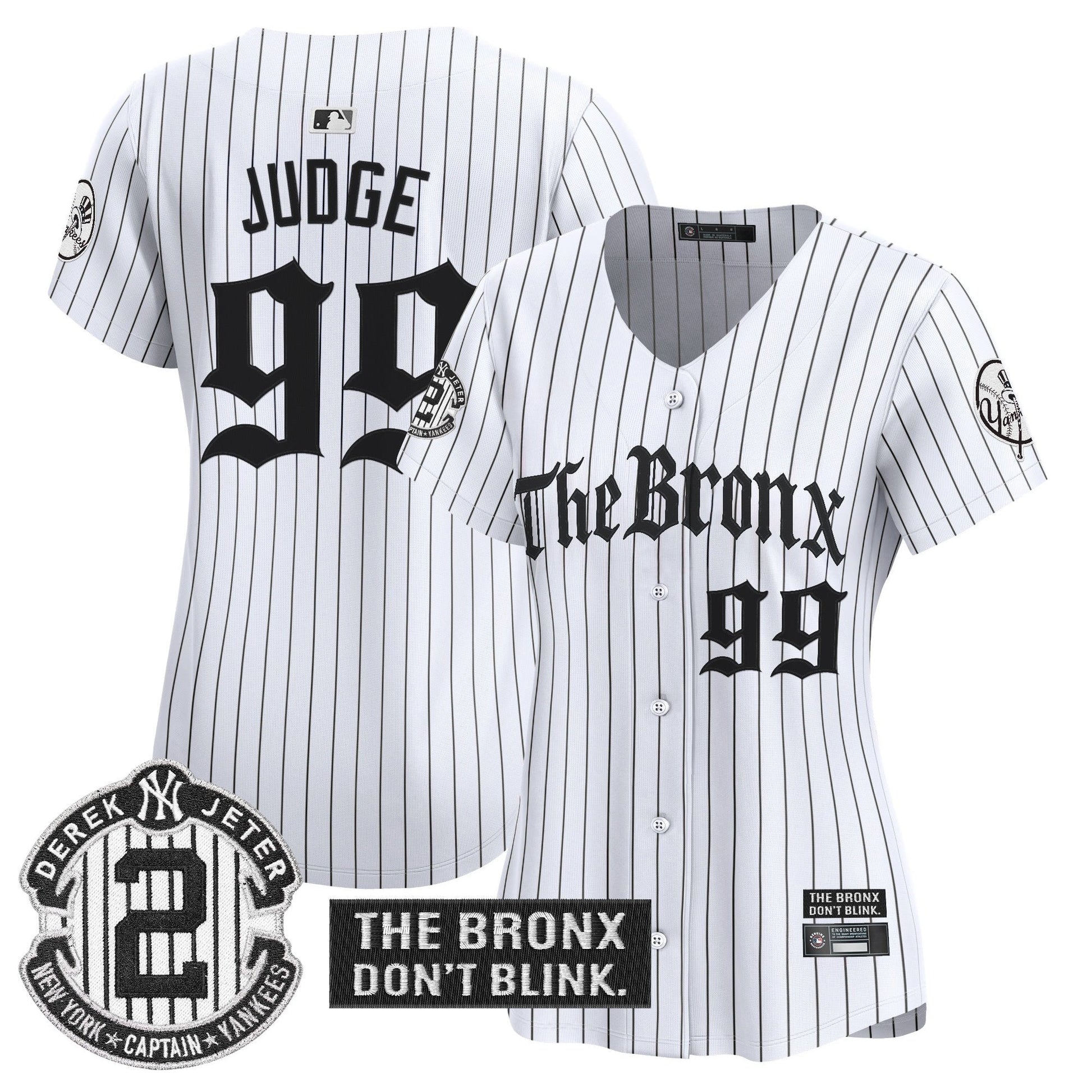 Women's Yankees 'The Bronx - Gothic Ink Drop Edition' Vapor Premier Limited Jersey - All Stitched