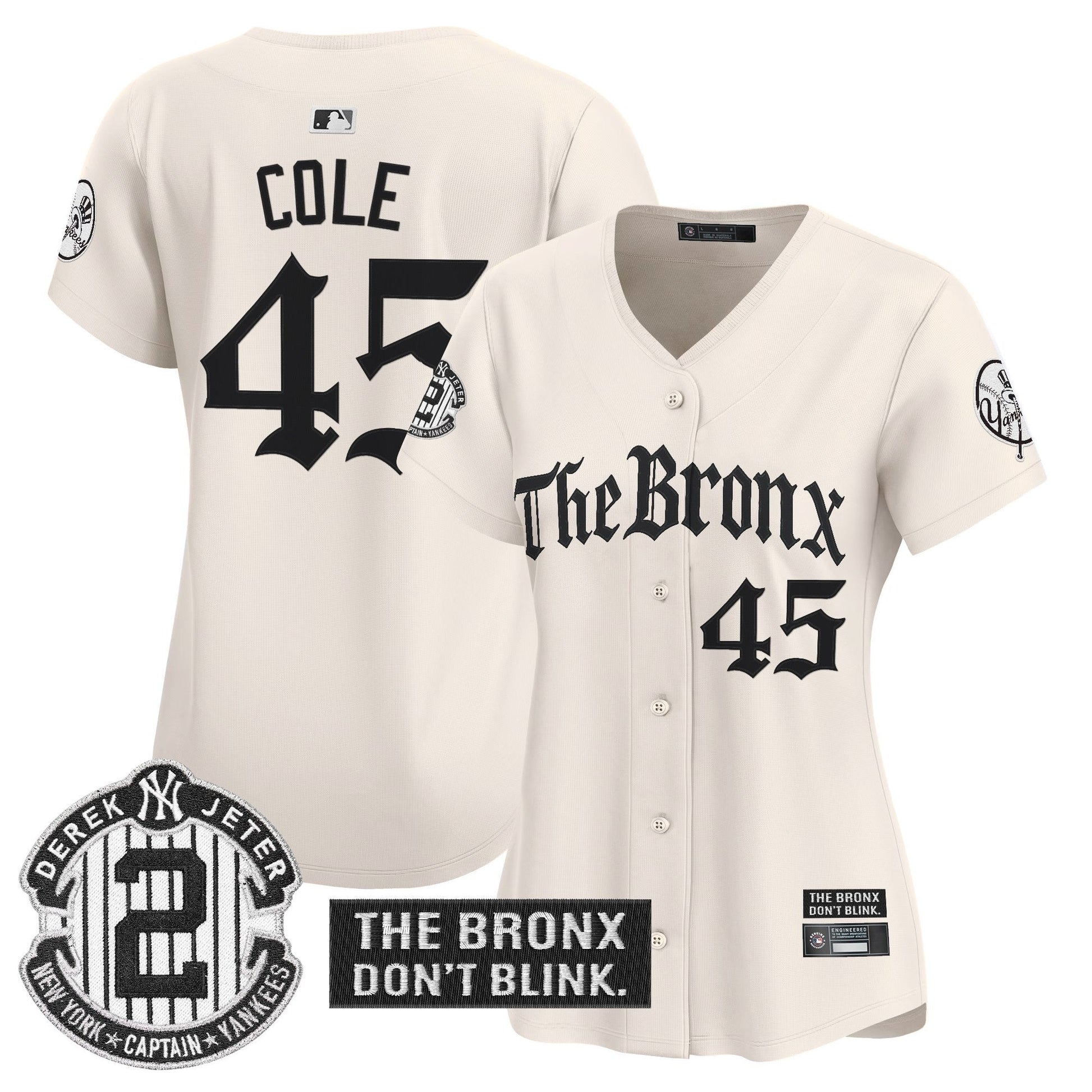 Women's Yankees 'The Bronx - Gothic Ink Drop Edition' Vapor Premier Limited Jersey - All Stitched