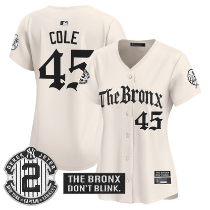 Women's Yankees 'The Bronx - Gothic Ink Drop Edition' Vapor Premier Limited Jersey - All Stitched