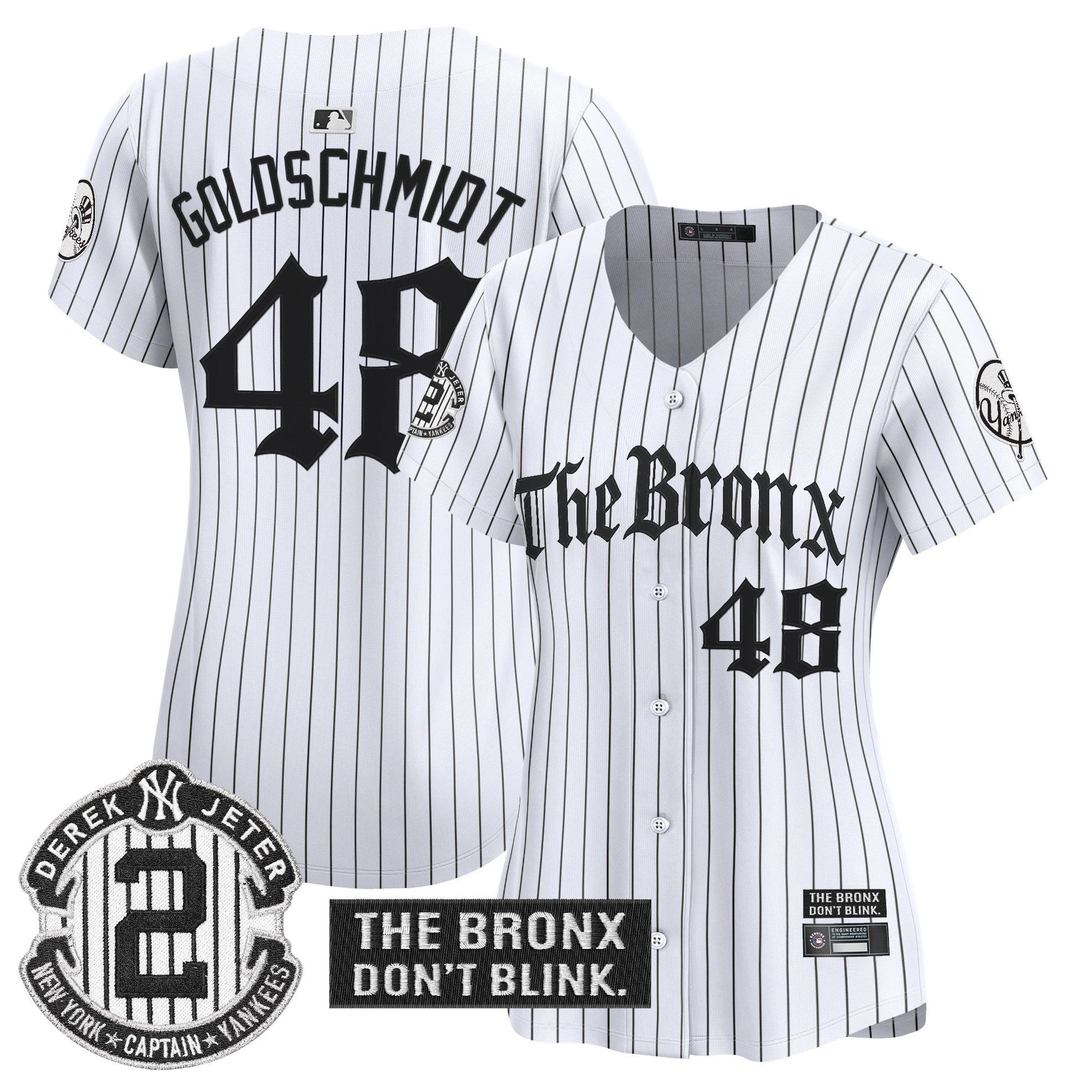 Women's Yankees 'The Bronx - Gothic Ink Drop Edition' Vapor Premier Limited Jersey - All Stitched