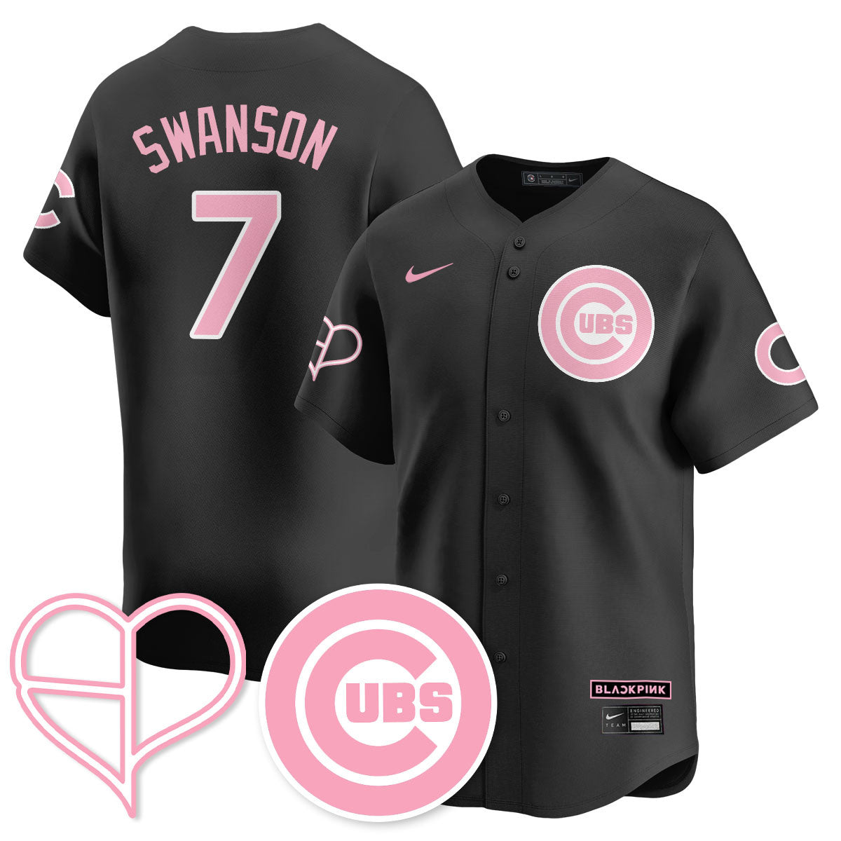 Men's Chicago Cubs BLΛƆKPIИK 2025 Limited Jersey - All Stitched