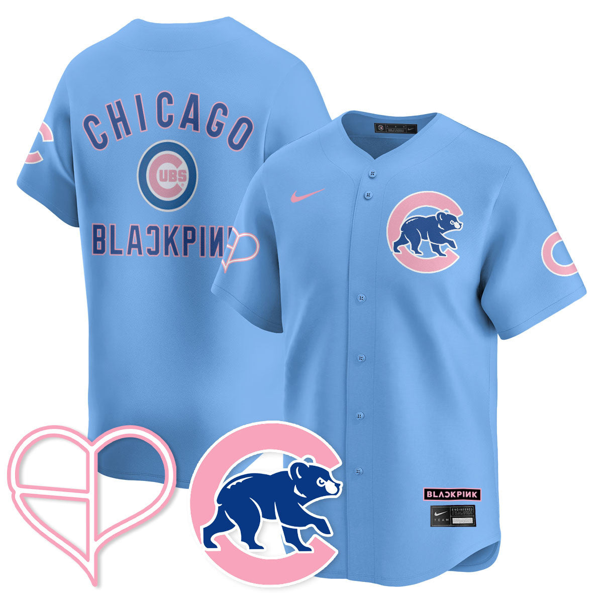 Men's Chicago Cubs BLΛƆKPIИK 2025 Limited Jersey - All Stitched