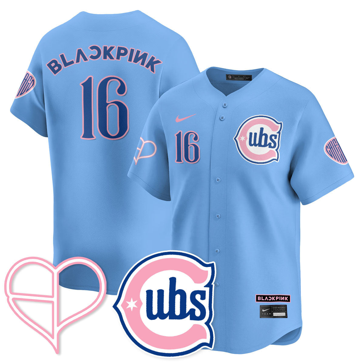 Men's Chicago Cubs BLΛƆKPIИK 2025 Limited Jersey - All Stitched