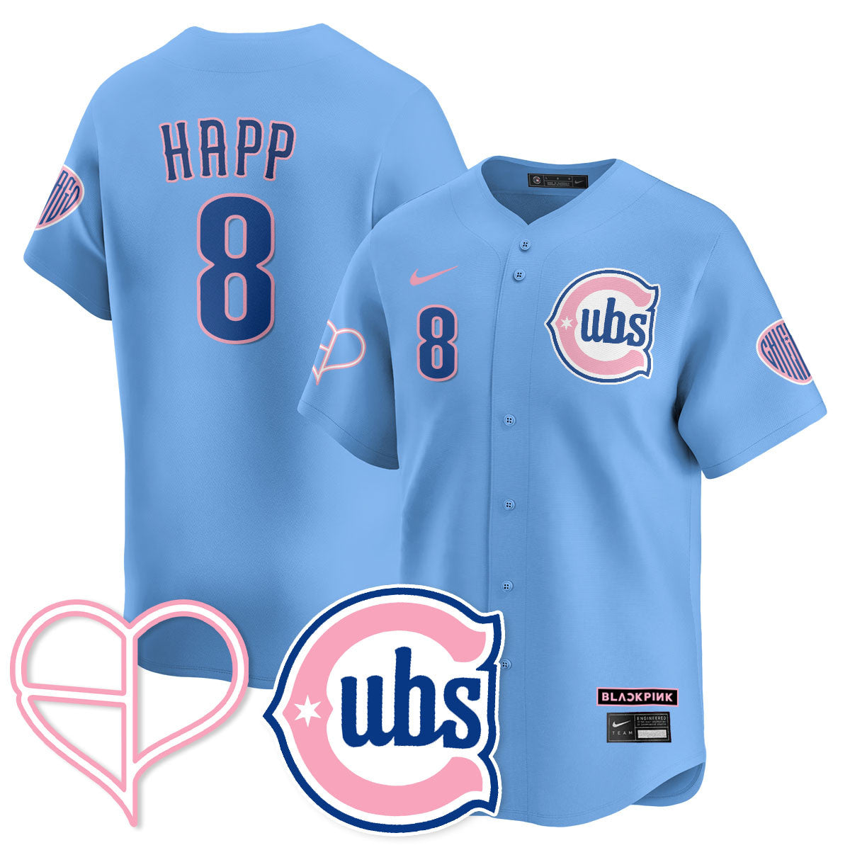 Men's Chicago Cubs BLΛƆKPIИK 2025 Limited Jersey - All Stitched