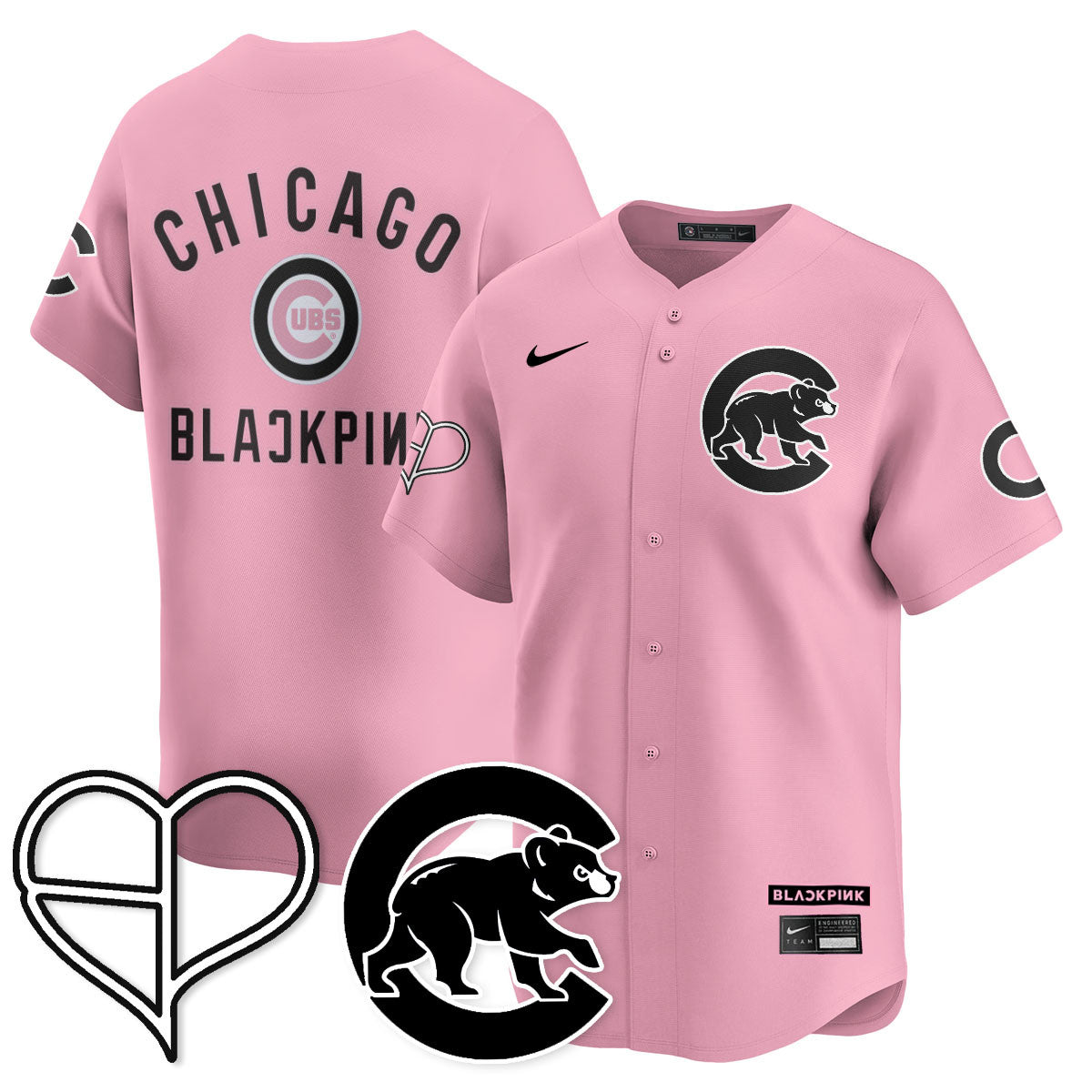 Men's Chicago Cubs BLΛƆKPIИK 2025 Limited Jersey - All Stitched