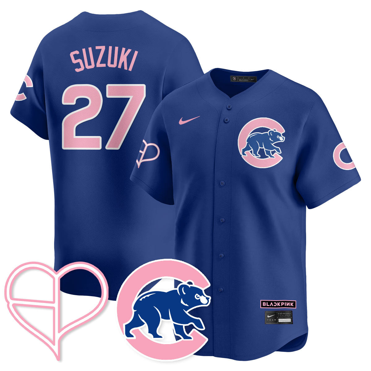 Men's Chicago Cubs BLΛƆKPIИK 2025 Limited Jersey - All Stitched
