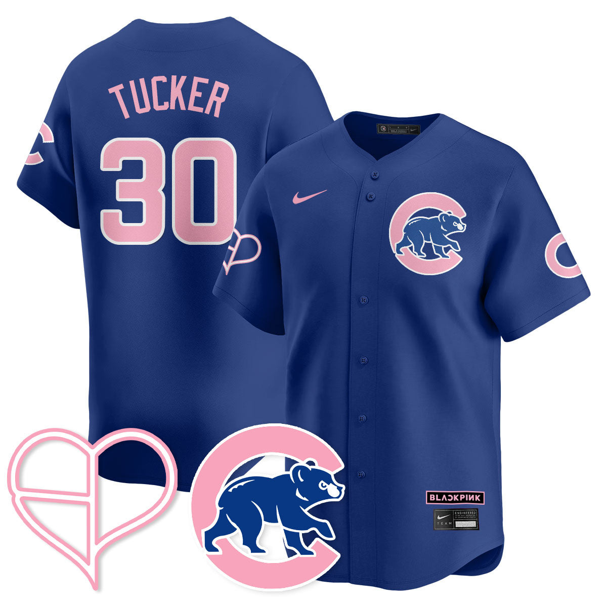 Men's Chicago Cubs BLΛƆKPIИK 2025 Limited Jersey - All Stitched