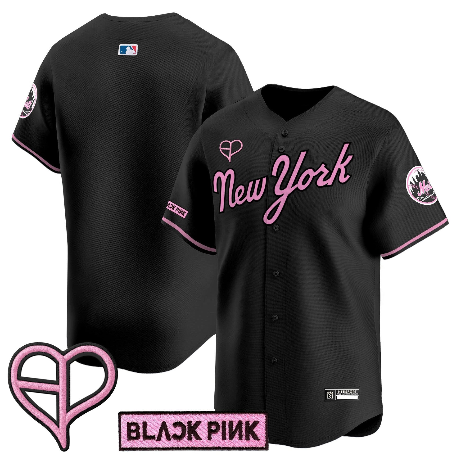 Unisex New York Mets x BLACKPINK 2025 Vapor Premier Limited Jersey - All Stitched