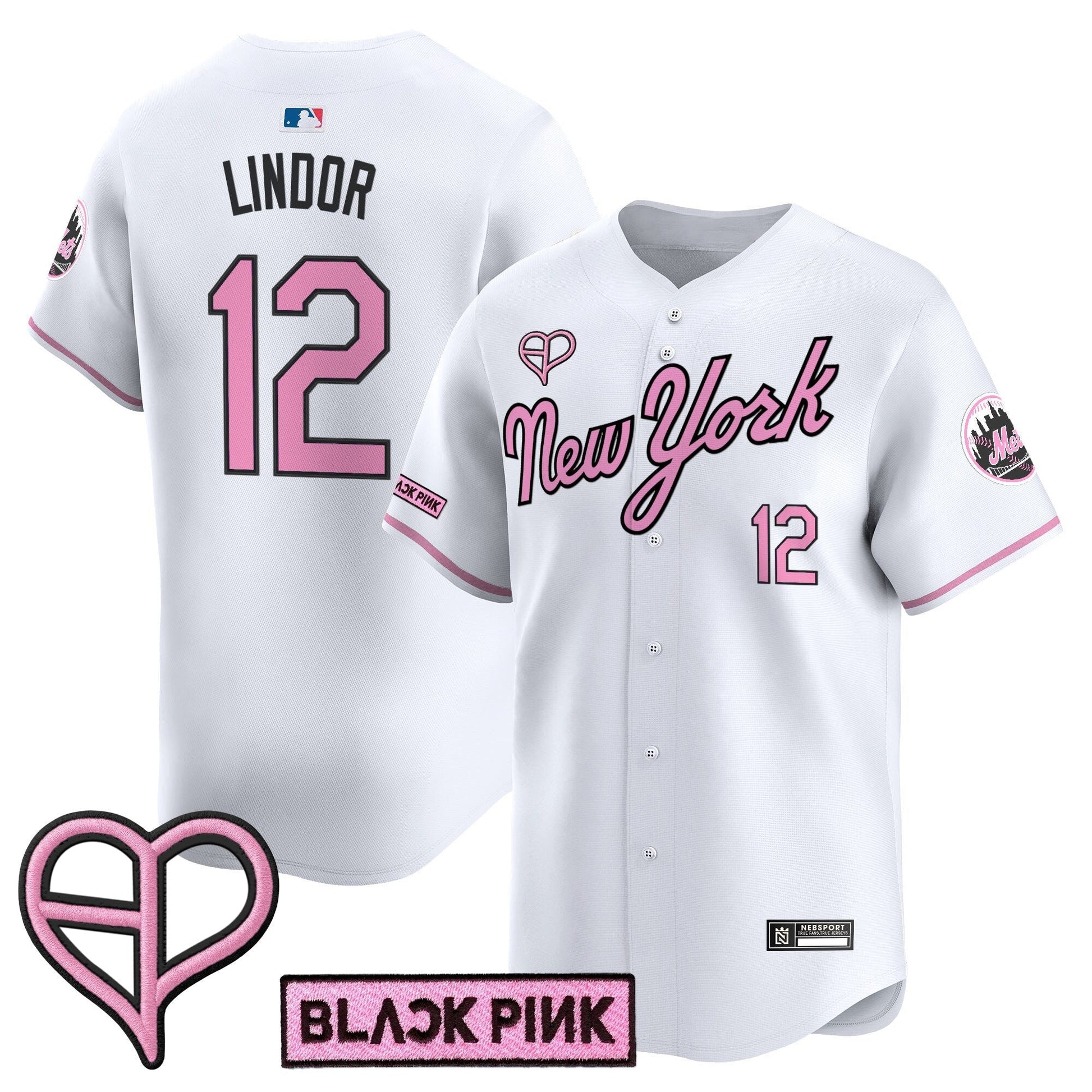 Unisex New York Mets x BLACKPINK 2025 Vapor Premier Limited Jersey - All Stitched