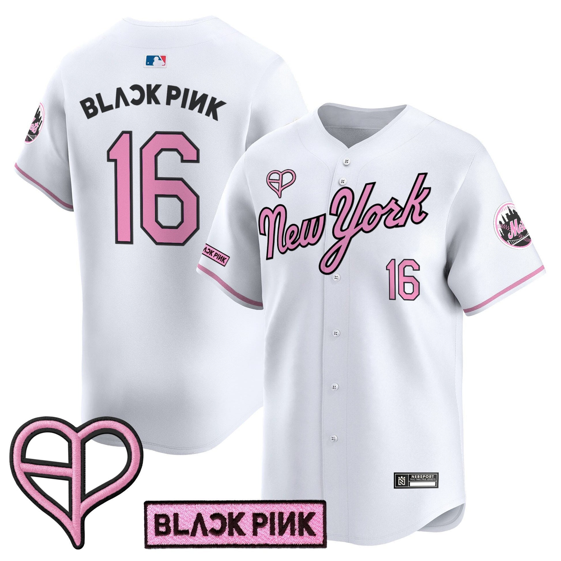 Unisex New York Mets x BLACKPINK 2025 Vapor Premier Limited Jersey - All Stitched