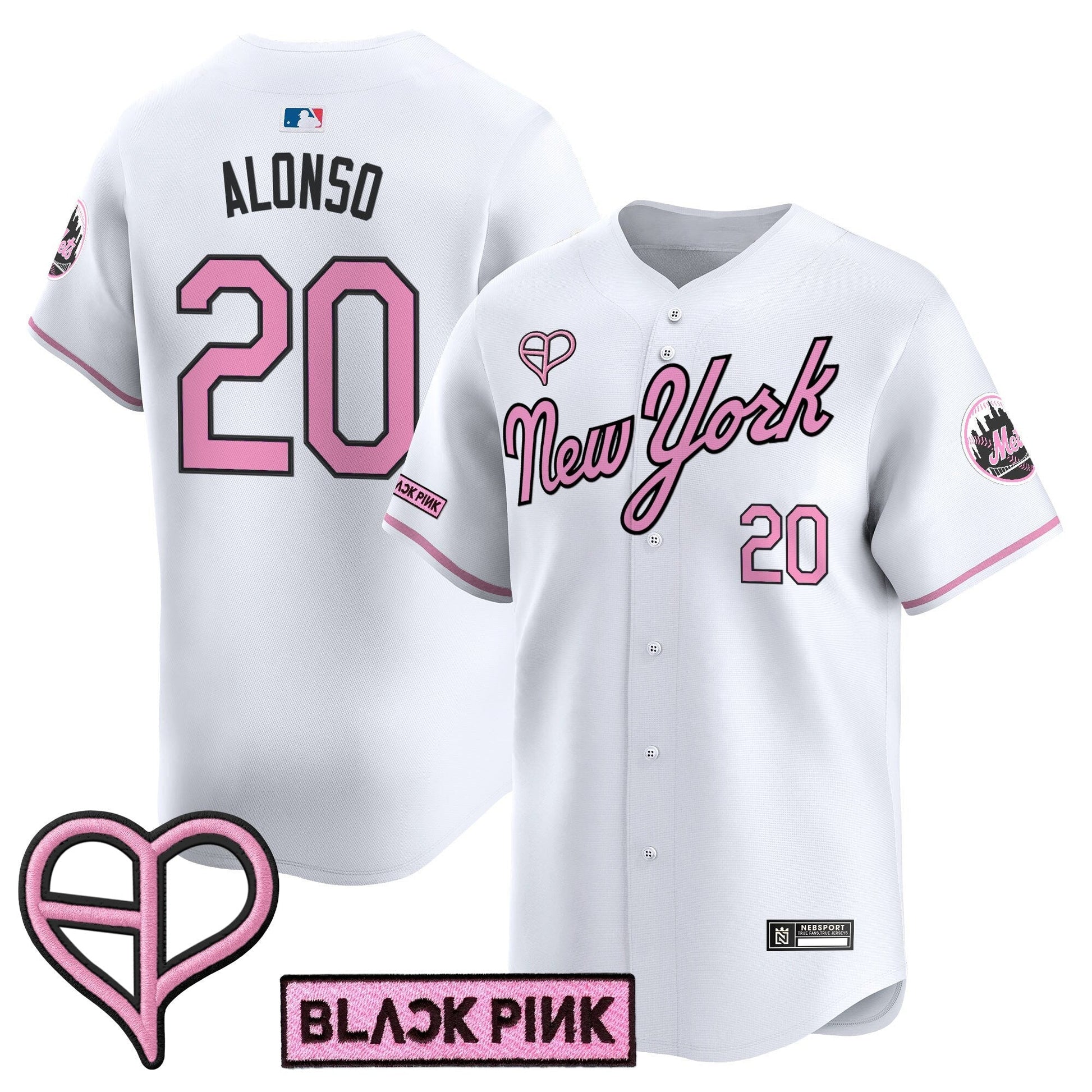 Unisex New York Mets x BLACKPINK 2025 Vapor Premier Limited Jersey - All Stitched