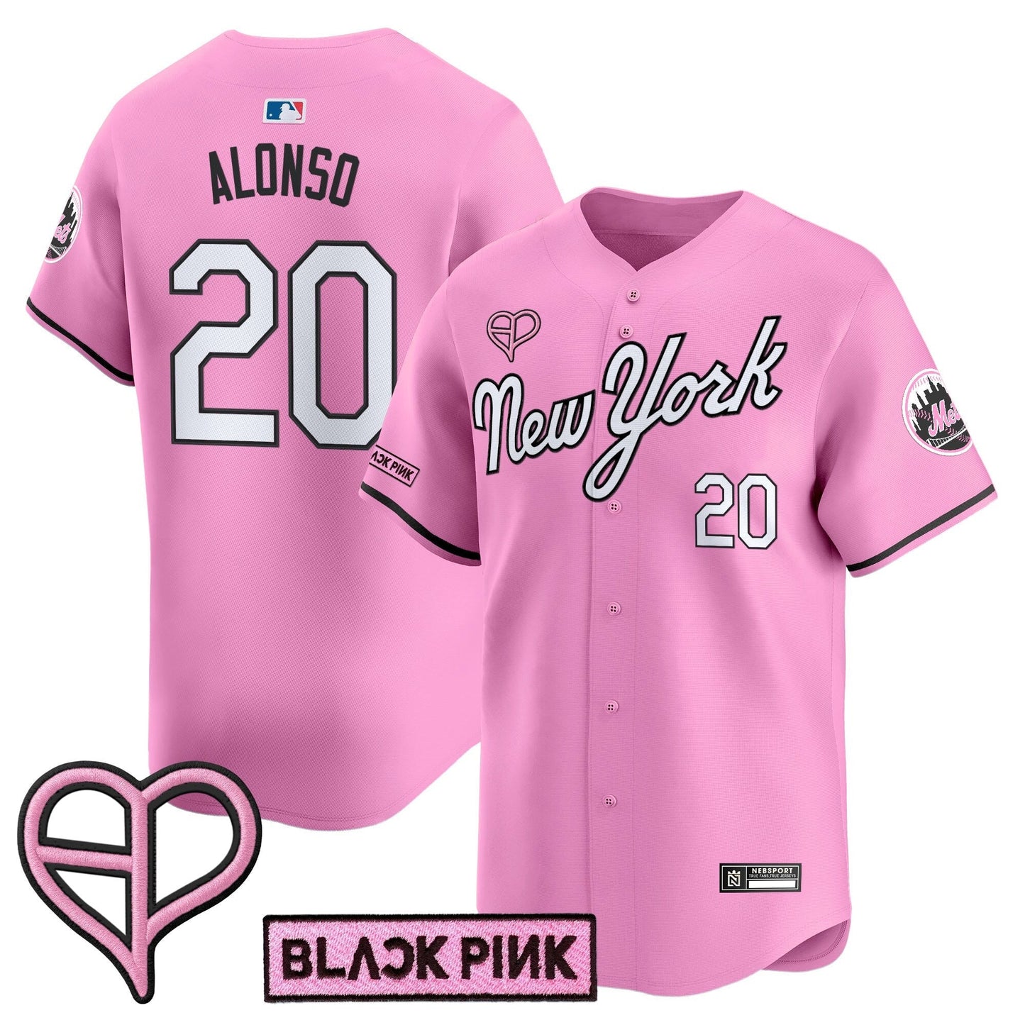 Unisex New York Mets x BLACKPINK 2025 Vapor Premier Limited Jersey - All Stitched