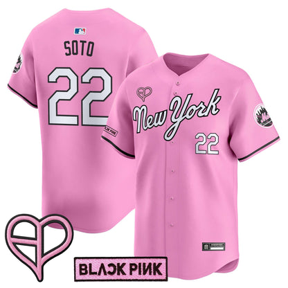 Unisex New York Mets x BLACKPINK 2025 Vapor Premier Limited Jersey - All Stitched