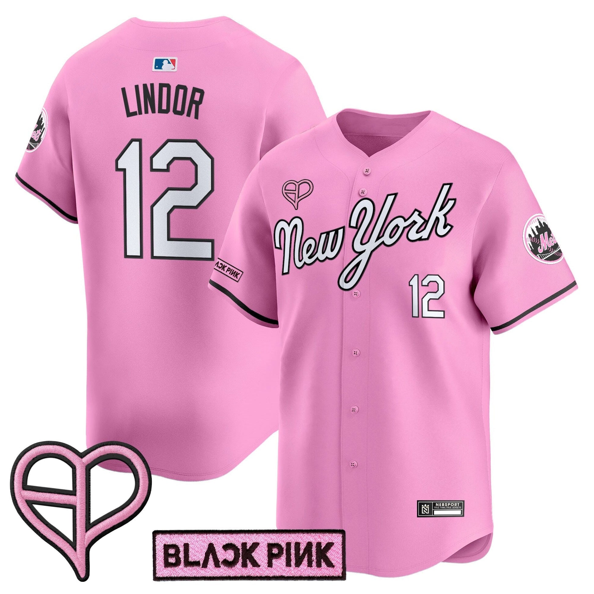 Unisex New York Mets x BLACKPINK 2025 Vapor Premier Limited Jersey - All Stitched