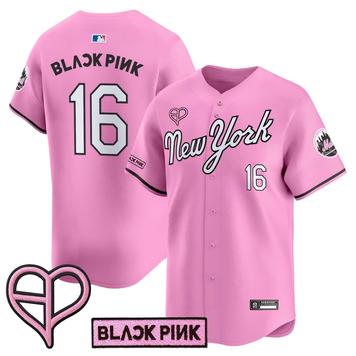 Unisex New York Mets x BLACKPINK 2025 Vapor Premier Limited Jersey - All Stitched