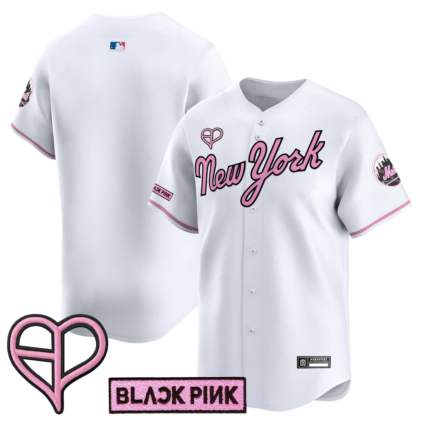 Unisex New York Mets x BLACKPINK 2025 Vapor Premier Limited Jersey - All Stitched