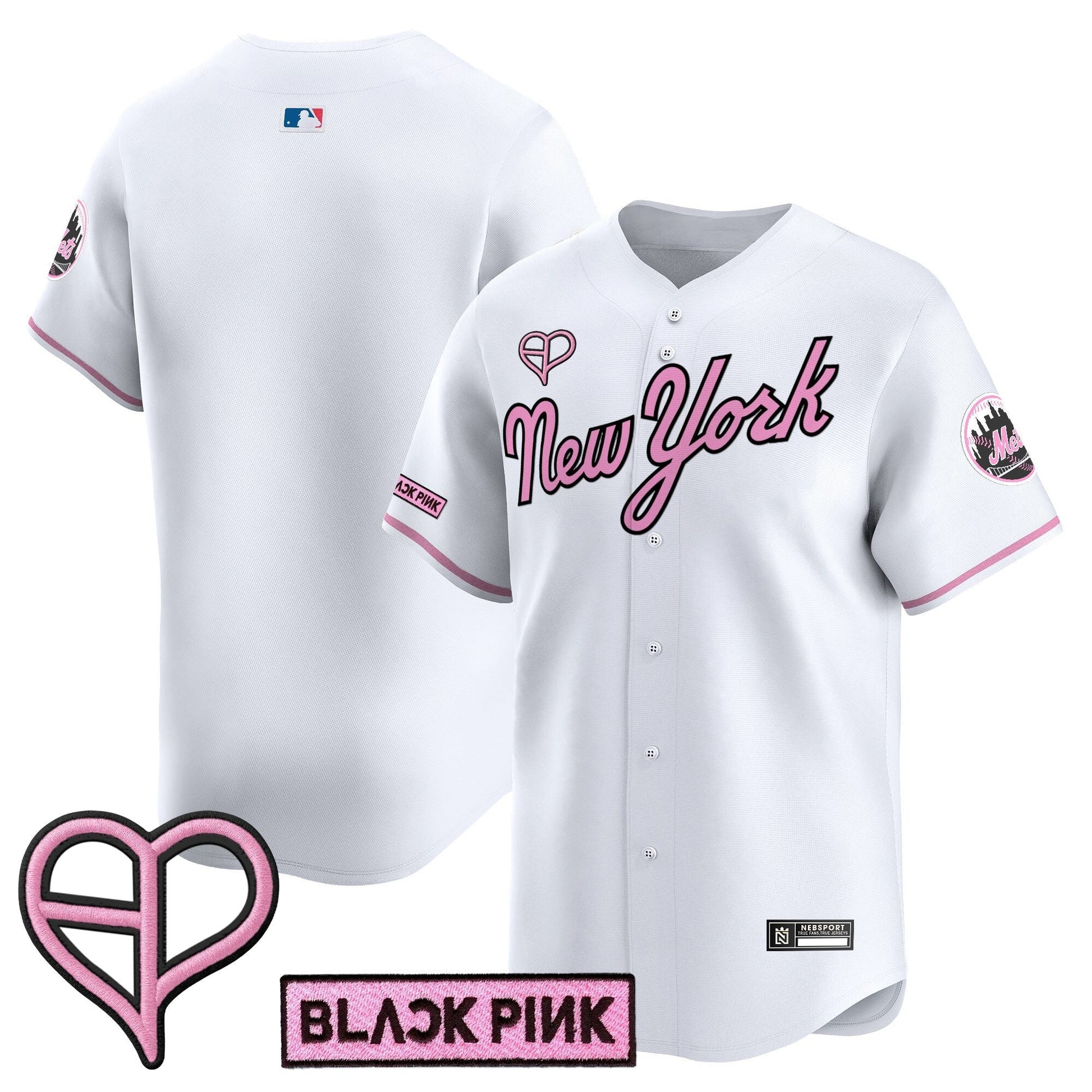 Unisex New York Mets x BLACKPINK 2025 Vapor Premier Limited Jersey - All Stitched