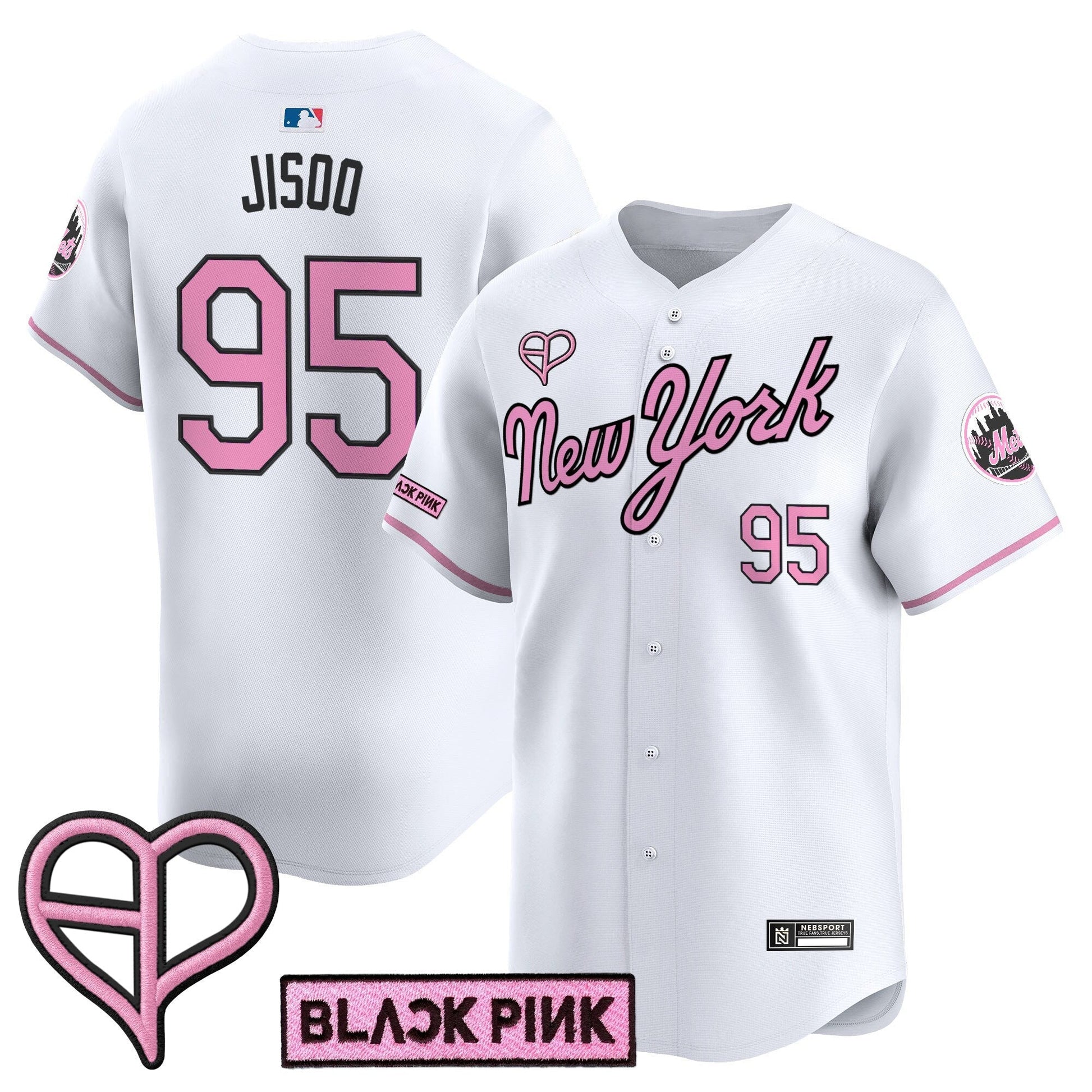 Unisex New York Mets x BLACKPINK 2025 Vapor Premier Limited Jersey - All Stitched