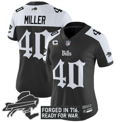 Women's Buffalo Bills 'Gothic Cold Front Edition' Vapor Limited Jersey - All Stitched