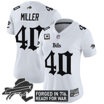 Women's Buffalo Bills 'Gothic Cold Front Edition' Vapor Limited Jersey - All Stitched