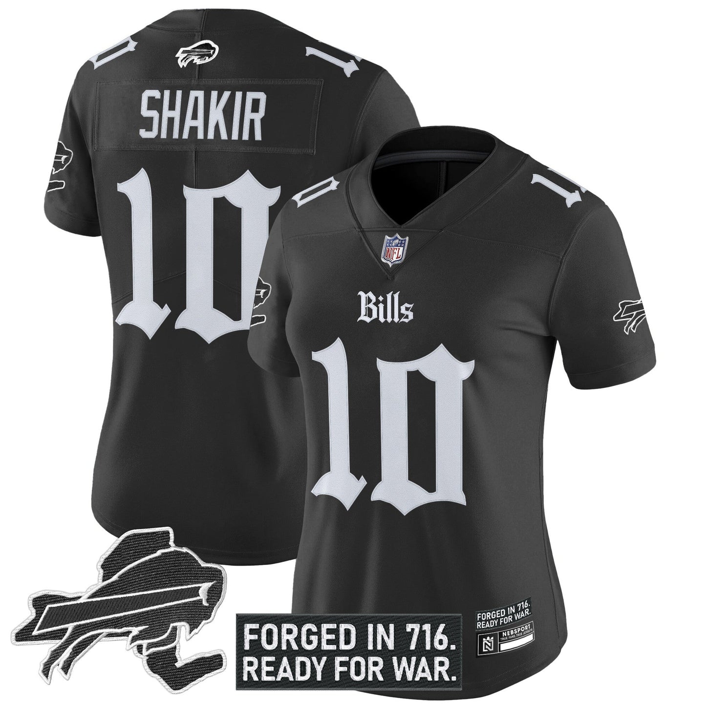 Women's Buffalo Bills 'Gothic Cold Front Edition' Vapor Limited Jersey - All Stitched
