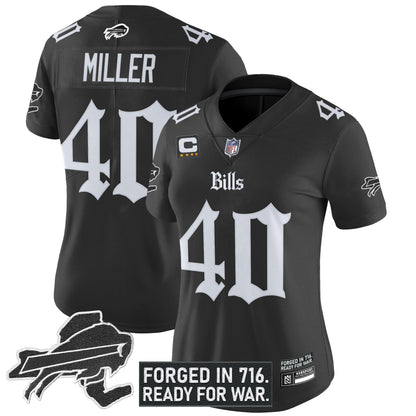 Women's Buffalo Bills 'Gothic Cold Front Edition' Vapor Limited Jersey - All Stitched