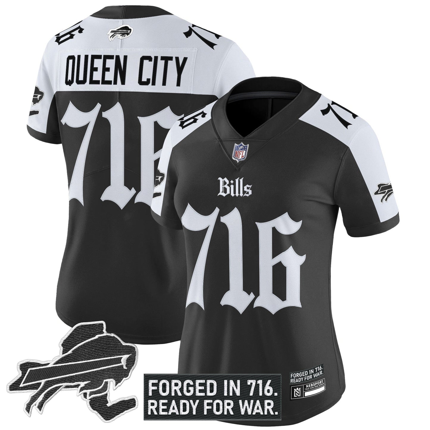 Women's Buffalo Bills 'Gothic Cold Front Edition' Vapor Limited Jersey - All Stitched
