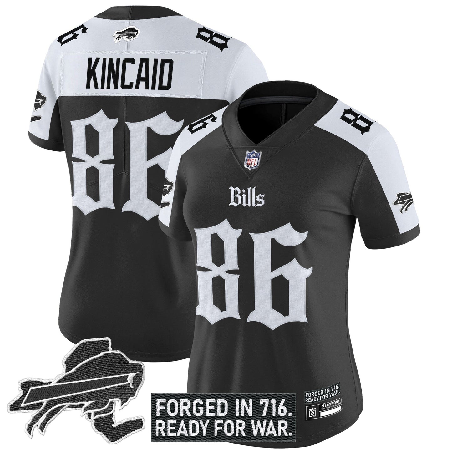 Women's Buffalo Bills 'Gothic Cold Front Edition' Vapor Limited Jersey - All Stitched