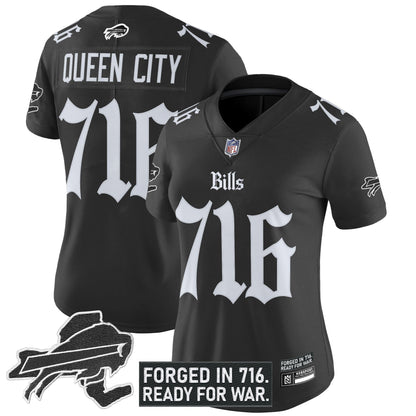 Women's Buffalo Bills 'Gothic Cold Front Edition' Vapor Limited Jersey - All Stitched