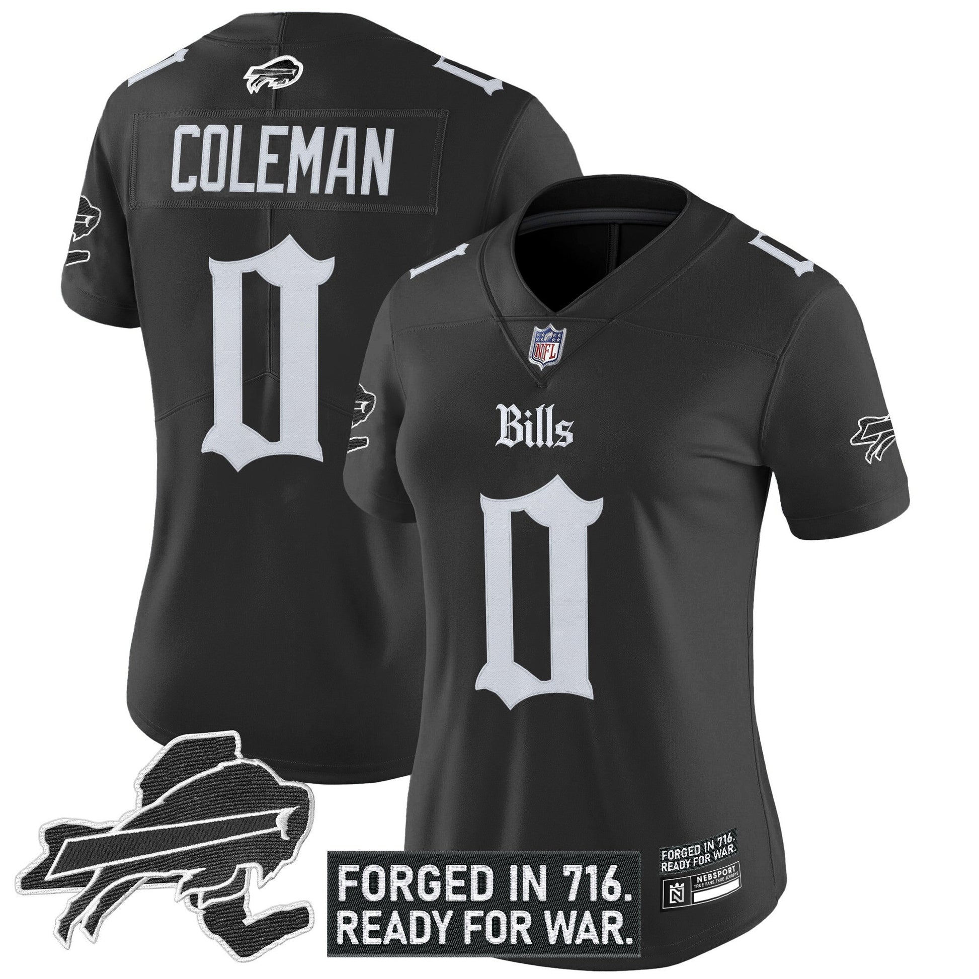 Women's Buffalo Bills 'Gothic Cold Front Edition' Vapor Limited Jersey - All Stitched
