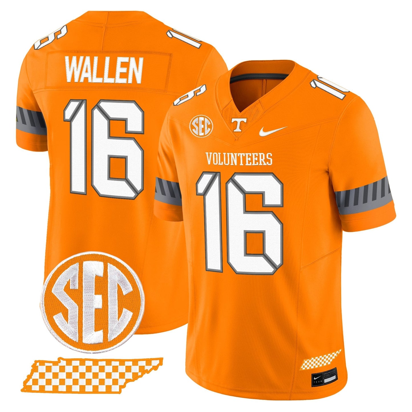 Men's Tennessee Volunteers 2025 'Smokey Grey Series' Vapor Limited Jersey V2 - All Stitched