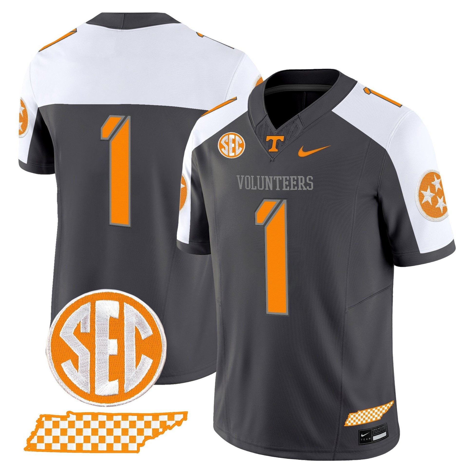 Men's Tennessee Volunteers 2025 'Smokey Grey Series' Vapor Limited Jersey V2 - All Stitched