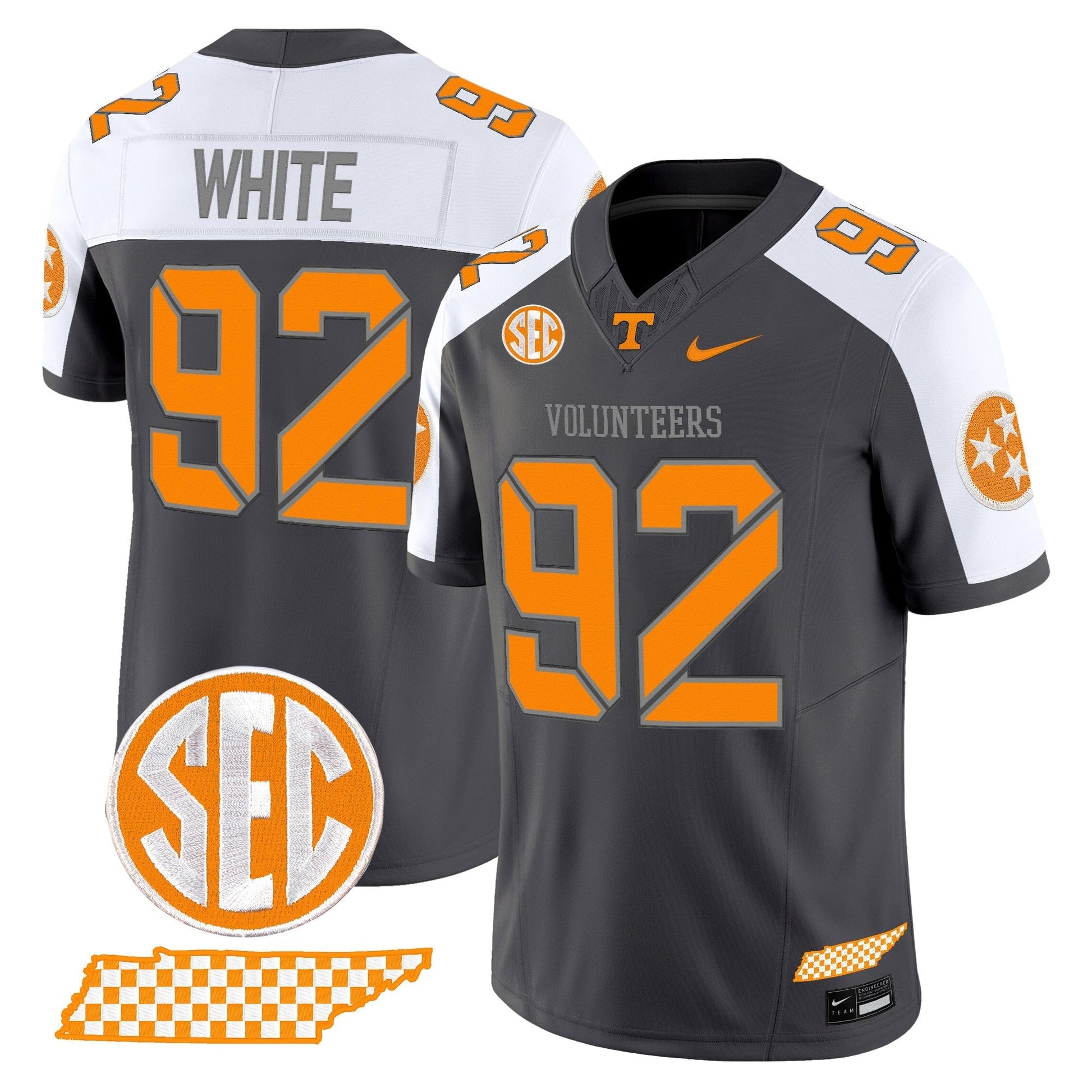 Men's Tennessee Volunteers 2025 'Smokey Grey Series' Vapor Limited Jersey V2 - All Stitched