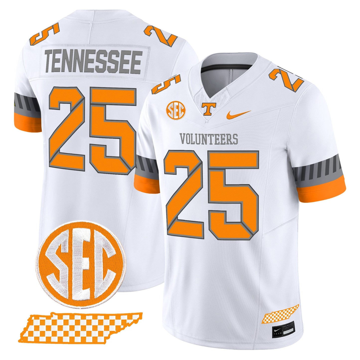 Men's Tennessee Volunteers 2025 'Smokey Grey Series' Vapor Limited Jersey V2 - All Stitched
