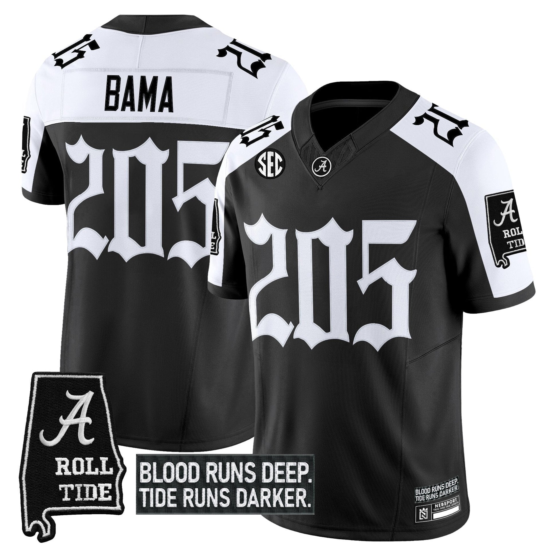 Men's Alabama Crimson Tide 'Gothic Bama Blood Edition' Vapor Limited Jersey - All Stitched