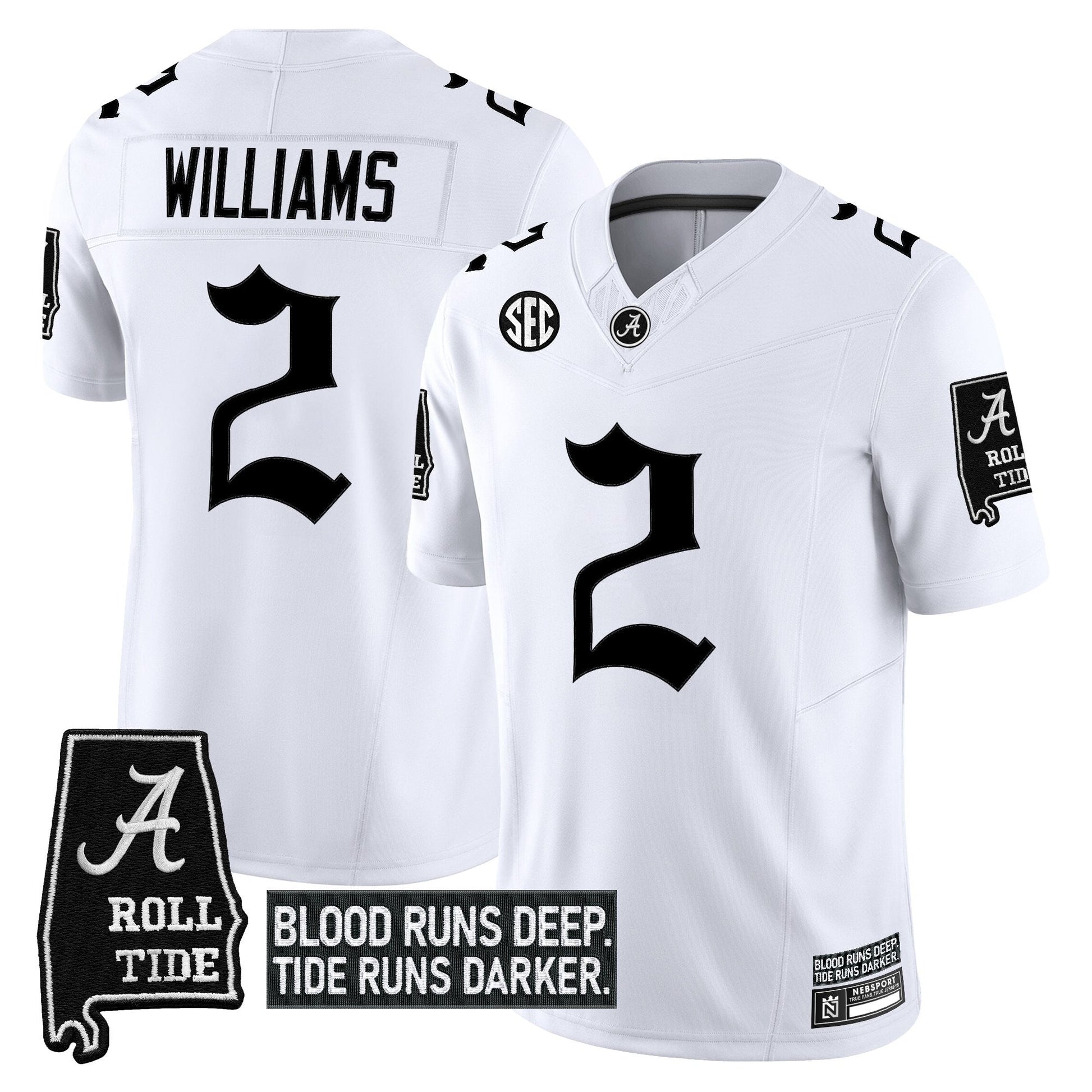 Men's Alabama Crimson Tide 'Gothic Bama Blood Edition' Vapor Limited Jersey - All Stitched
