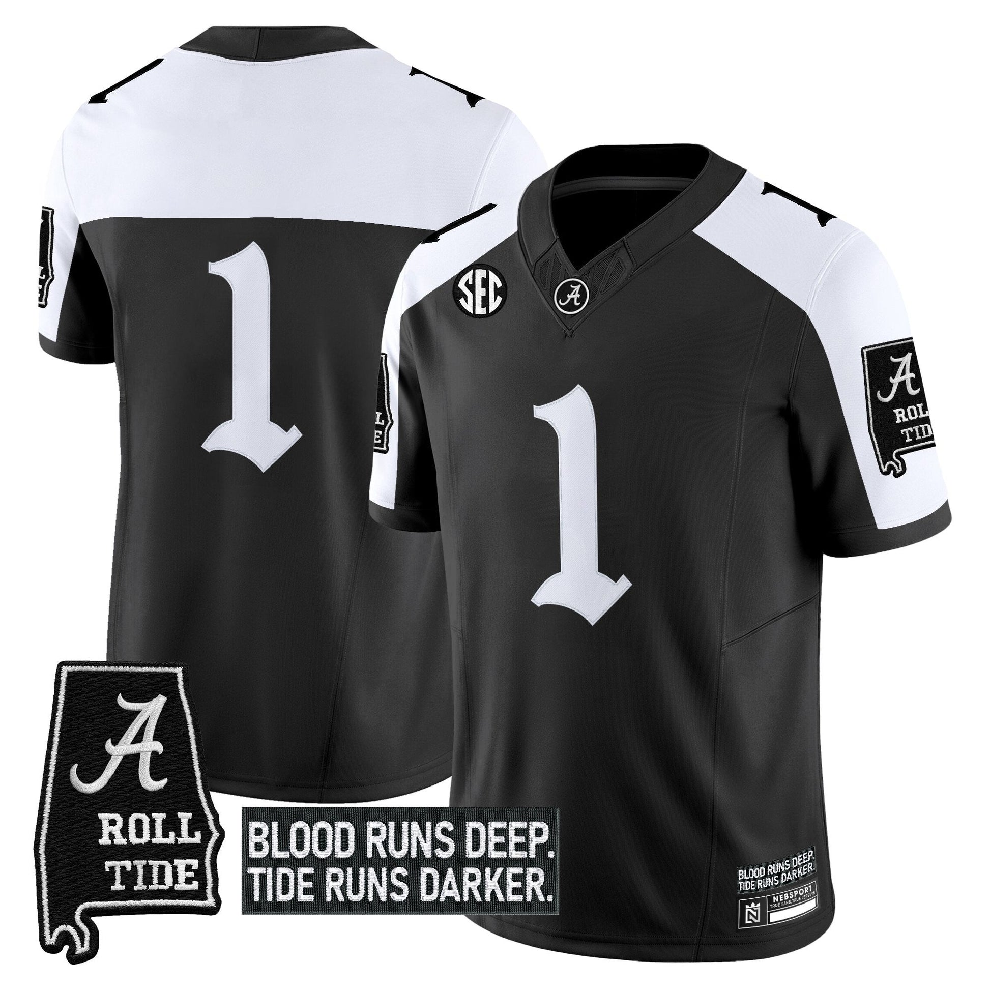 Men's Alabama Crimson Tide 'Gothic Bama Blood Edition' Vapor Limited Jersey - All Stitched