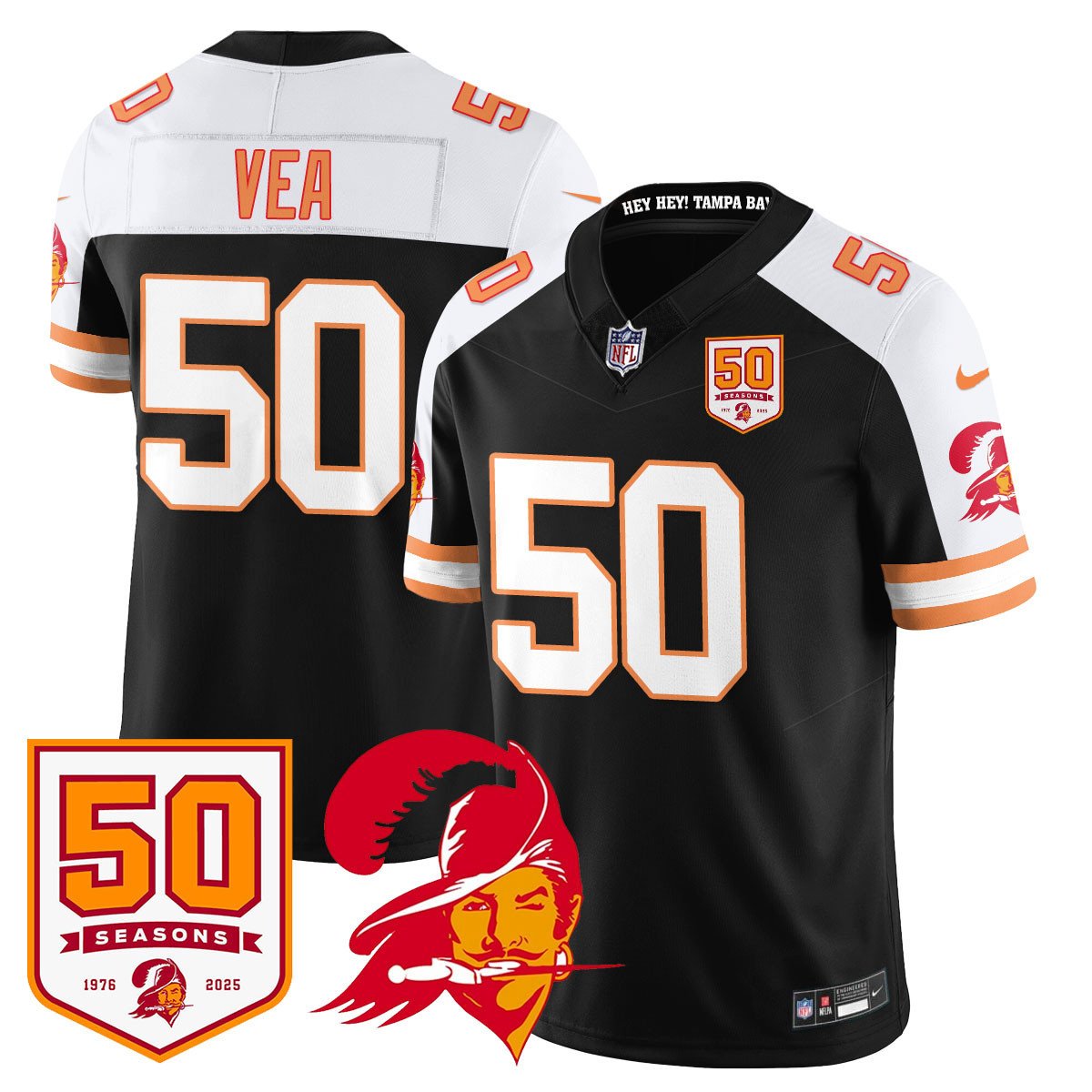 Tampa Bay Buccaneers '76 Vapor Limited Jersey - All Stitched