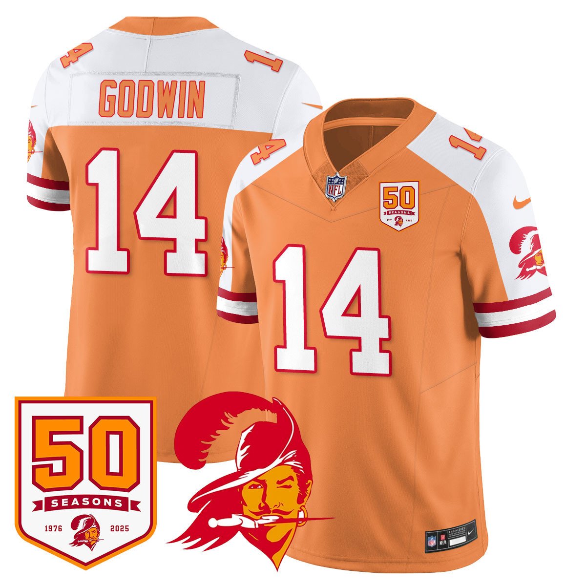 Tampa Bay Buccaneers '76 Vapor Limited Jersey - All Stitched