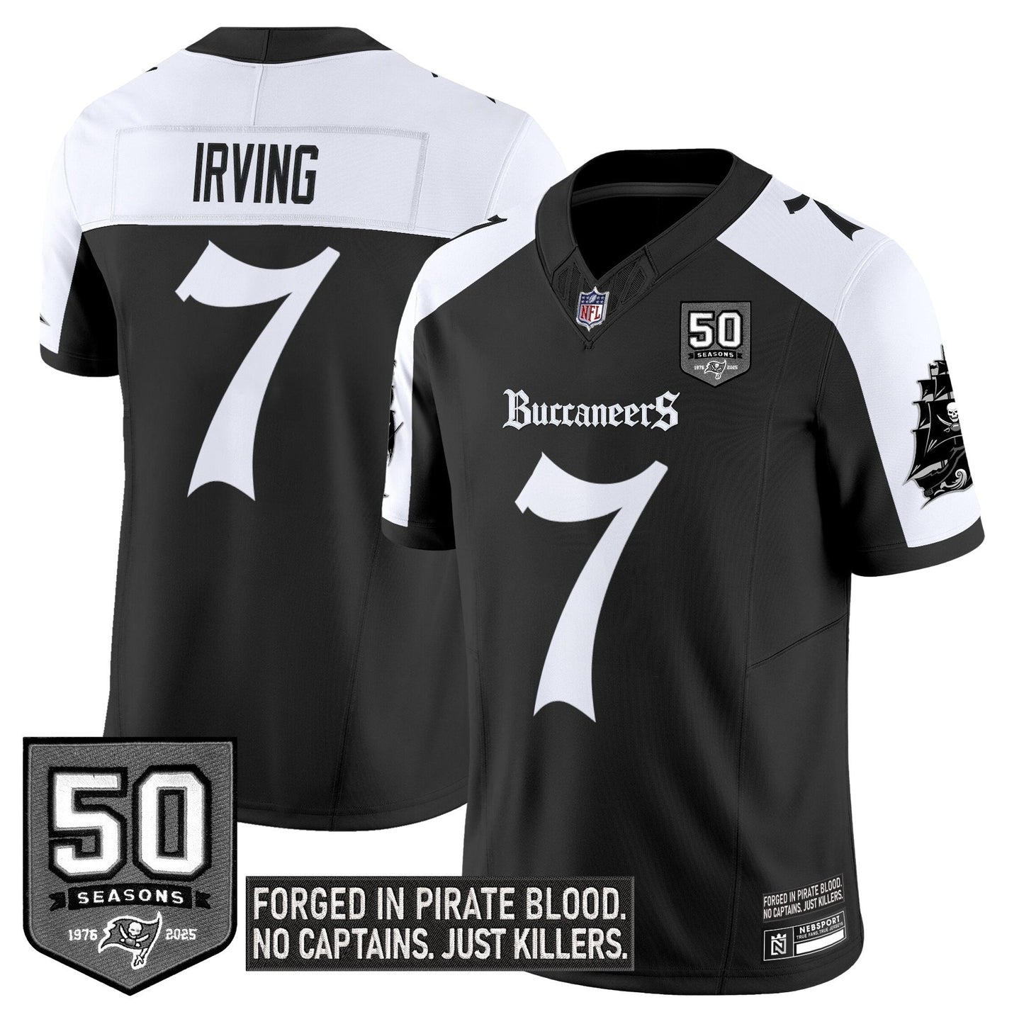 Men's Tampa Bay Buccaneers 'Gothic Pirate Shadows Edition' Limited Jersey - All Stitched
